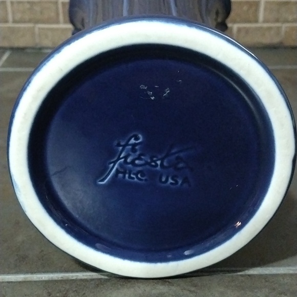 Fiesta Cobalt blue fluted vase - Picture 5 of 6